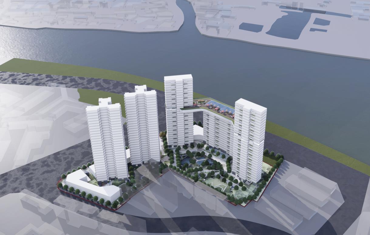 [广州]江景高层豪宅建筑设计概念方案