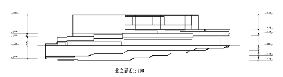 北立面圖-北京服裝學院美術館設計第11張圖片