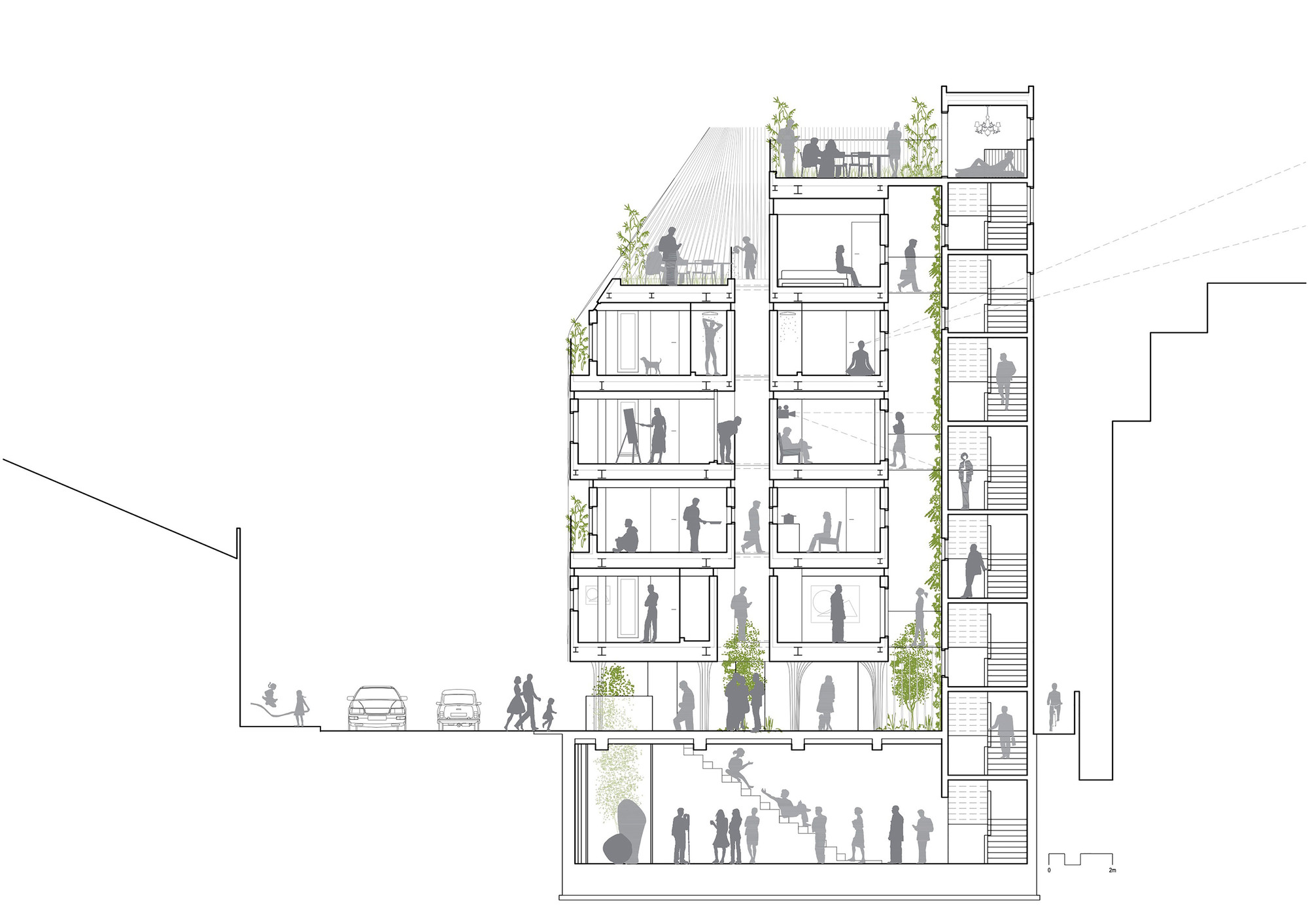 韩国松坡区微型住宅剖面图-韩国松坡区微型住宅第26张图片