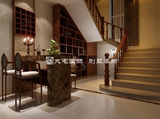 精品别墅室内设计效果图演绎东南亚风情-原木风范彰显别墅设计品质