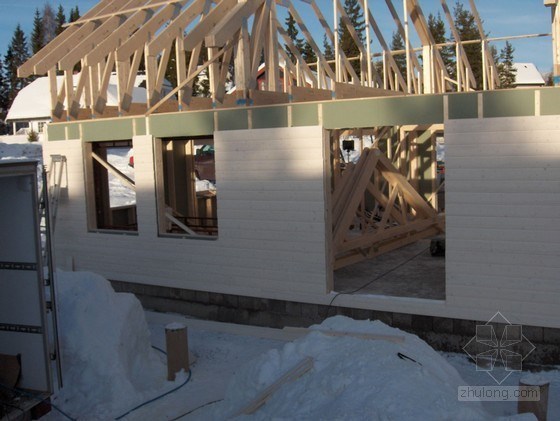 [挪威]一栋轻木结构住宅冬季施工建造全过程_35