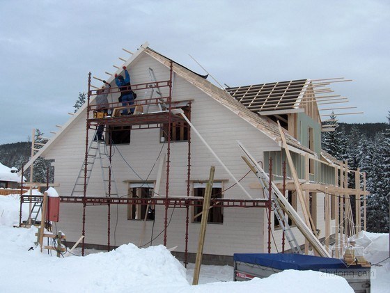 [挪威]一栋轻木结构住宅冬季施工建造全过程_47