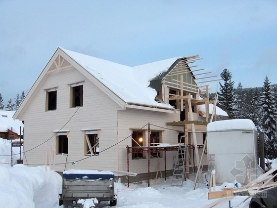 [挪威]一栋轻木结构住宅冬季施工建造全过程_49