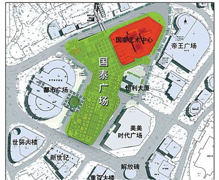 国泰艺术中心su资料下载-解放碑将现“城市森林”艺术中心像篝火