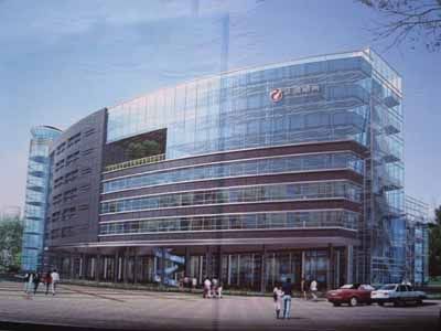 中心建筑效果图资料下载-江通动画工业园主体建筑效果图