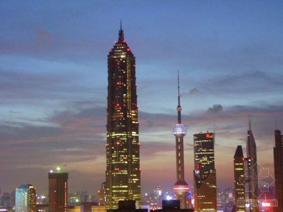 上海虹桥机场商务中心区资料下载-上海金茂大厦——34个省自治区直辖市标志性建筑欣赏