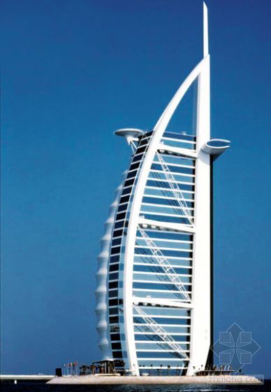 迪拜帆船酒店结构分析资料下载-英酒店外观似船帆 迪拜七星级酒店称其抄袭 