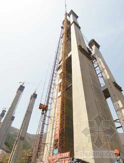 8米高桥墩施工方案资料下载-世界最高桥墩在沪蓉西高速封顶