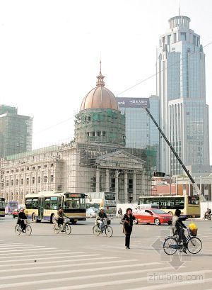 湖南工业大学音乐楼资料下载-天津市小白楼音乐厅主体工程初具规模