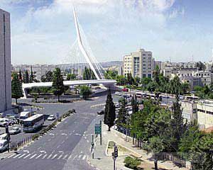 圣地亚哥·卡拉特拉瓦资料下载-卡拉特拉瓦在耶路撒冷设计的大桥引发争议 