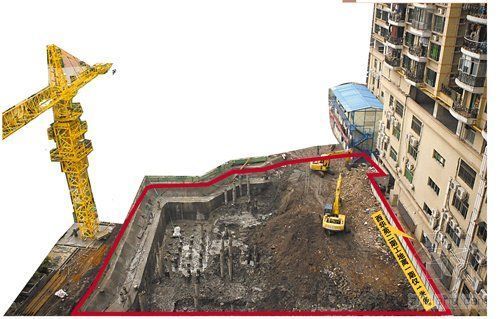 北方住宅楼设计视频资料下载-广州一处住宅楼遭贴身施工墙体开裂