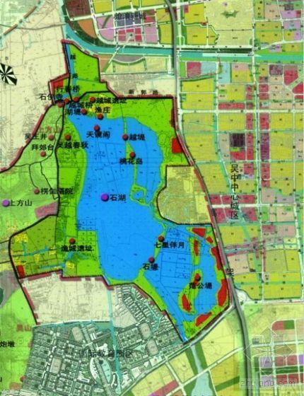 江苏苏州太湖湖滨国家湿地公园资料下载-苏州12亿打造石湖景区开放型城市公园