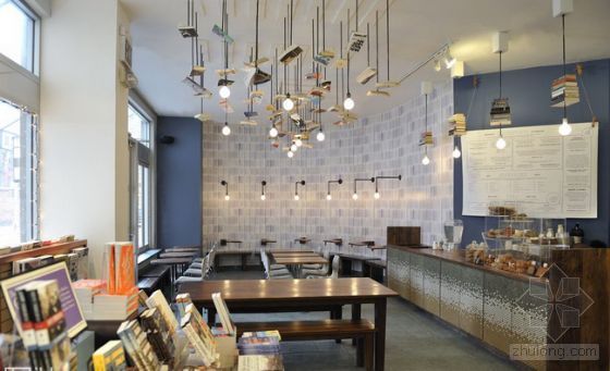 现代风格书店咖啡资料下载-Front Studio：创意的书店主题咖啡馆 