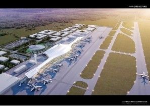航站楼建筑设计方案资料下载-苏中机场航站楼崭露“俏模样”