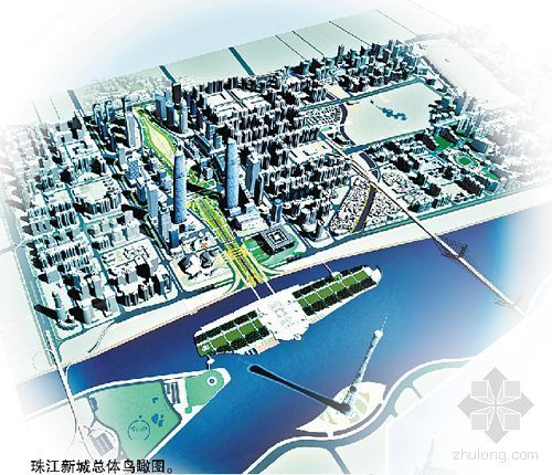 城市中轴广场su资料下载-揭广州新中轴的前世今生缘起珠江新城规划