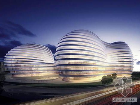 银河soho施工图资料下载-ECOLAND易兰与扎哈•哈迪德联手打造未来北京地标性建筑--银河SOHO项目