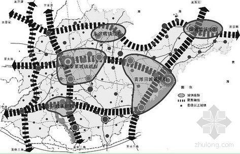 城市群规划图资料下载-济南、青岛将成为山东半岛城市群双中心