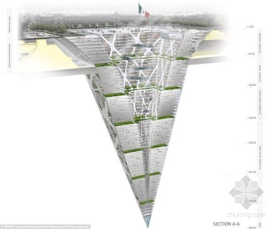 北京湖边插件塔资料下载-向地下要空间——墨西哥建筑师设计的300米“摩地”大楼