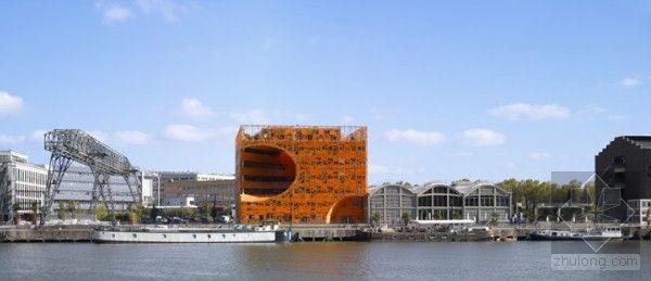 加筋麦克垫施工图资料下载-建筑师雅各布和麦克里昂橘色立方体建筑设计