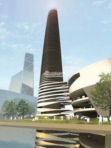苏州国际金融中心图纸资料下载-九龙仓国际金融中心现正施工