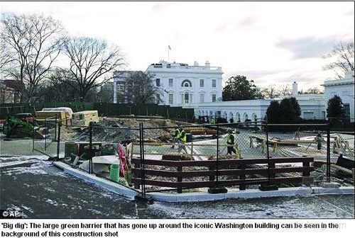 淡水小白宫资料下载-美白宫修缮耗巨资挖地道 传实为建防核地堡