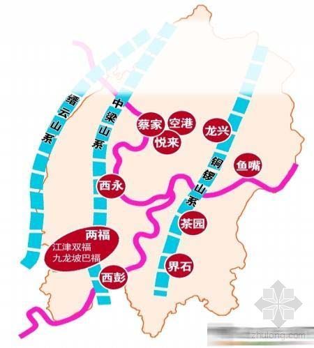 新城高速沿线资料下载-重庆市规划二环区域 10年将建成10个新城