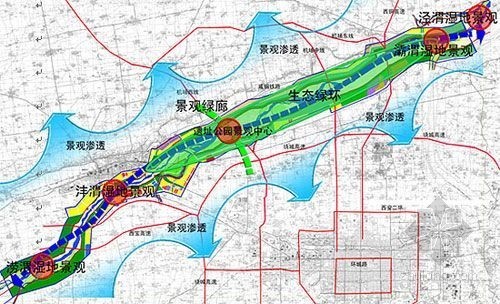 生态景观带CAD资料下载-西咸新区渭河生态景观带规划方案将评审