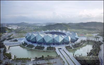 大学体育场看台资料下载-gmp设计的2011年大运会体育中心和深圳宝安体育场