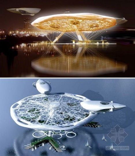 螺旋艺廊su资料下载-盘点14大幻想未来设计——漂浮建筑