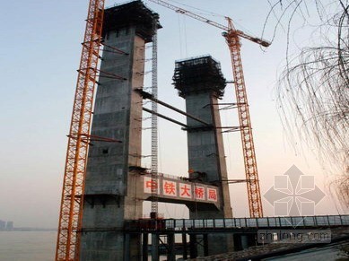鳊鱼洲长江大桥资料下载-武汉鹦鹉洲长江大桥百米塔柱