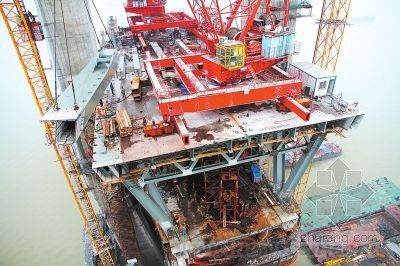 悬臂钢梁梁资料下载-黄冈长江大桥钢梁对称悬臂架设