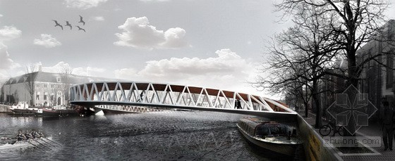 经典人行桥资料下载-阿姆斯特丹标志人行桥设计方案