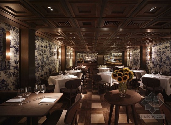 室内设计餐厅施工图资料下载-中国风的意大利餐厅室内设计