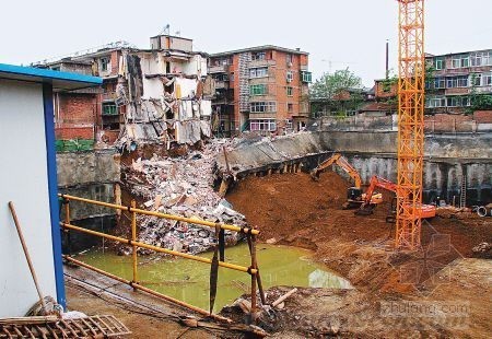 陕西五龙实业有限公司资料下载-陕西一家属楼被挖塌 200余居民提前撤离