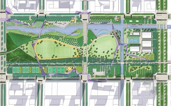 上海崇明中央城市公园资料下载-上海嘉定区新建中央公园，建市区最大线性公园