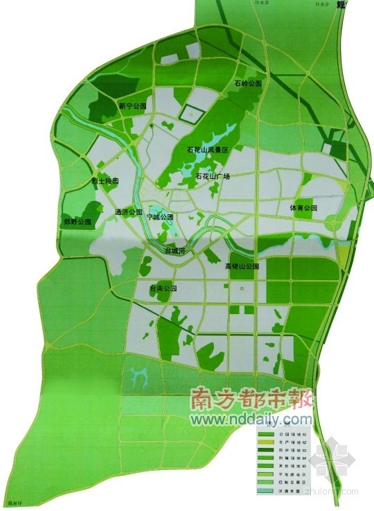 城市绿地水利用资料下载-《台山市城市绿地系统规划》公布