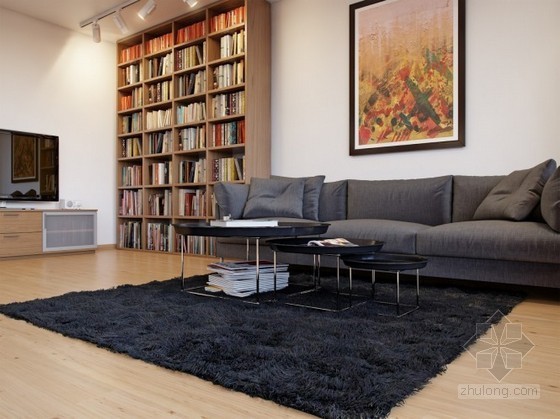 室内设计平衡设计资料下载-木质与白色装饰的完美平衡  开放式公寓室内设计
