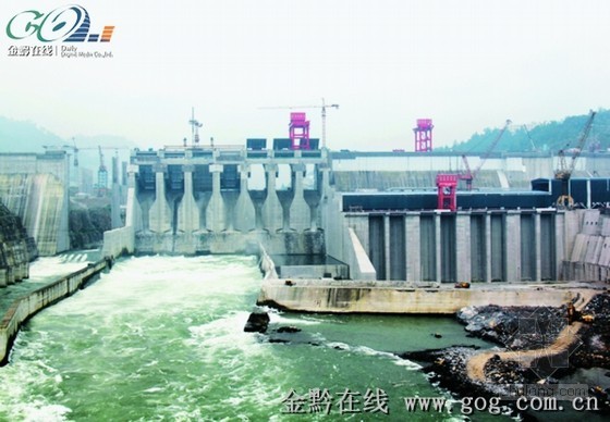 大坝浇筑工程量资料下载-乌江沙沱水电站完成总工程量的75%