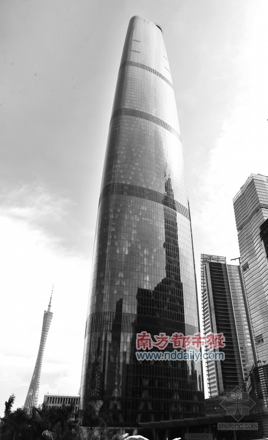 广州国际金融中心绿化资料下载-广州国际金融中心：世界唯一筒中筒结构高层建筑 能抗八级地震