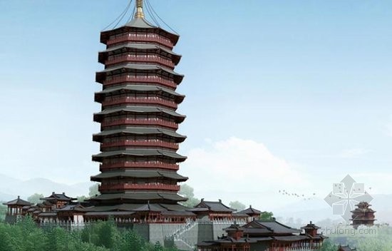 仿古建结构资料下载-北京：2013年园博会标建永定塔结构封顶