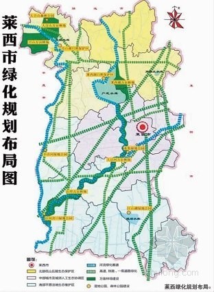 奉贤南桥新城中央绿地资料下载-青岛莱西市打造绿色新城 2015年实现绿地率达40%