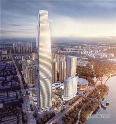 中原福塔结构资料下载-古都洛阳：龙塔奠基拟建369米高楼
