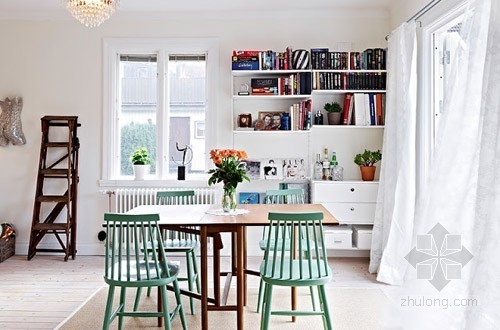 室内装修绿化北欧风格资料下载-白色北欧风格家居室内装修