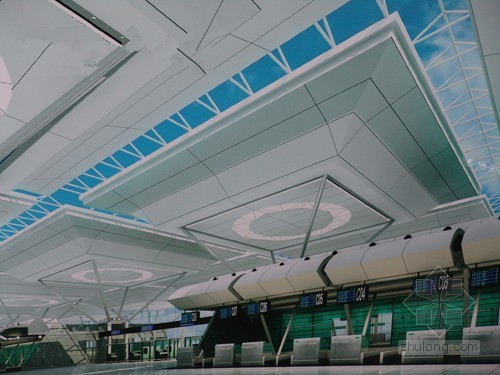 入口钢玻璃雨棚资料下载-无锡最大钢结构 机场二期航站楼开吊