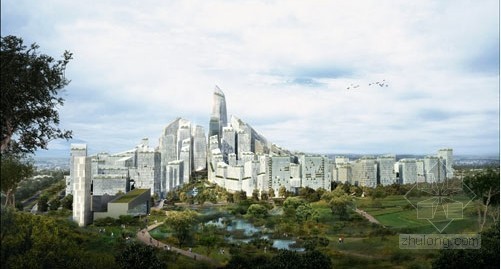 上海南站绿轴项目设计方案资料下载-陕西西咸立体城市项目规划设计方案揭晓