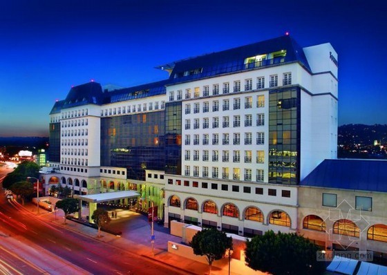 酒店山庄建筑资料下载-洛杉矶比佛利山庄索菲特酒店设计
