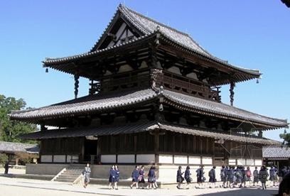 木结构房檐资料下载-世界最古老的木结构建筑—奈良法隆寺