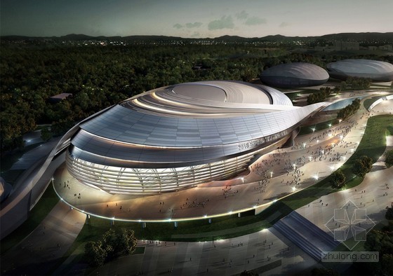室内体育场装饰资料下载-Chul-Hee与Kang设计的2018年平昌速度滑冰室内体育场提案