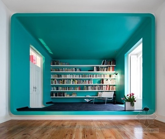 120平独栋别墅装修设计资料下载-葡萄牙彩色的线条住宅装修设计