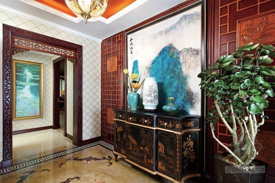 中国别墅设计公司资料下载-340平米别墅设计 淋漓展现中西合璧